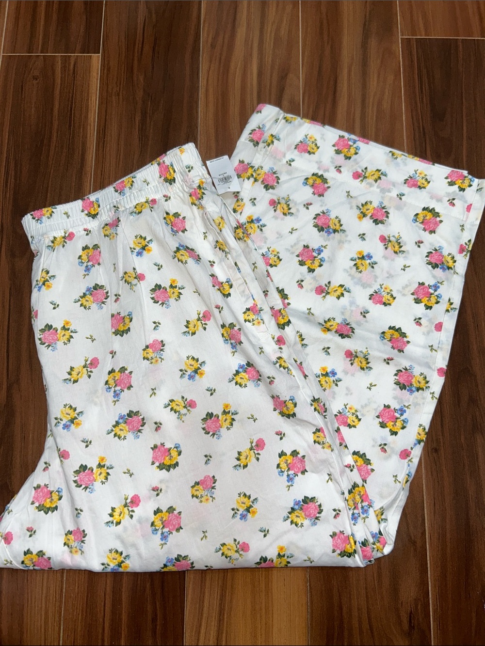 Large PETITE 100% cotton old navy pajama pants floral
